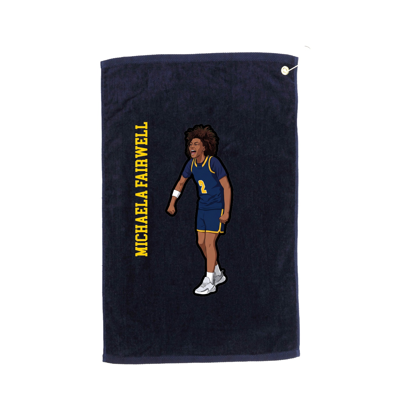 Golf Towel — Name Vertical in Navy