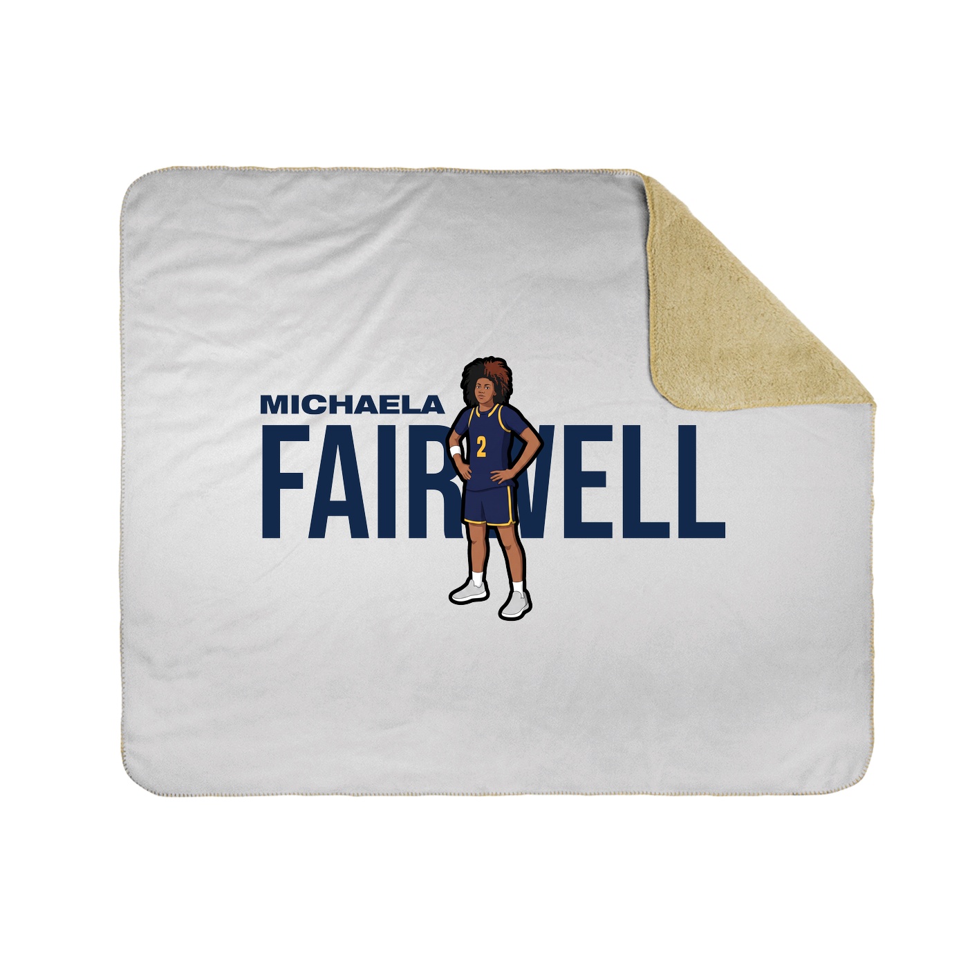 Throw Blanket — Player Name in White
