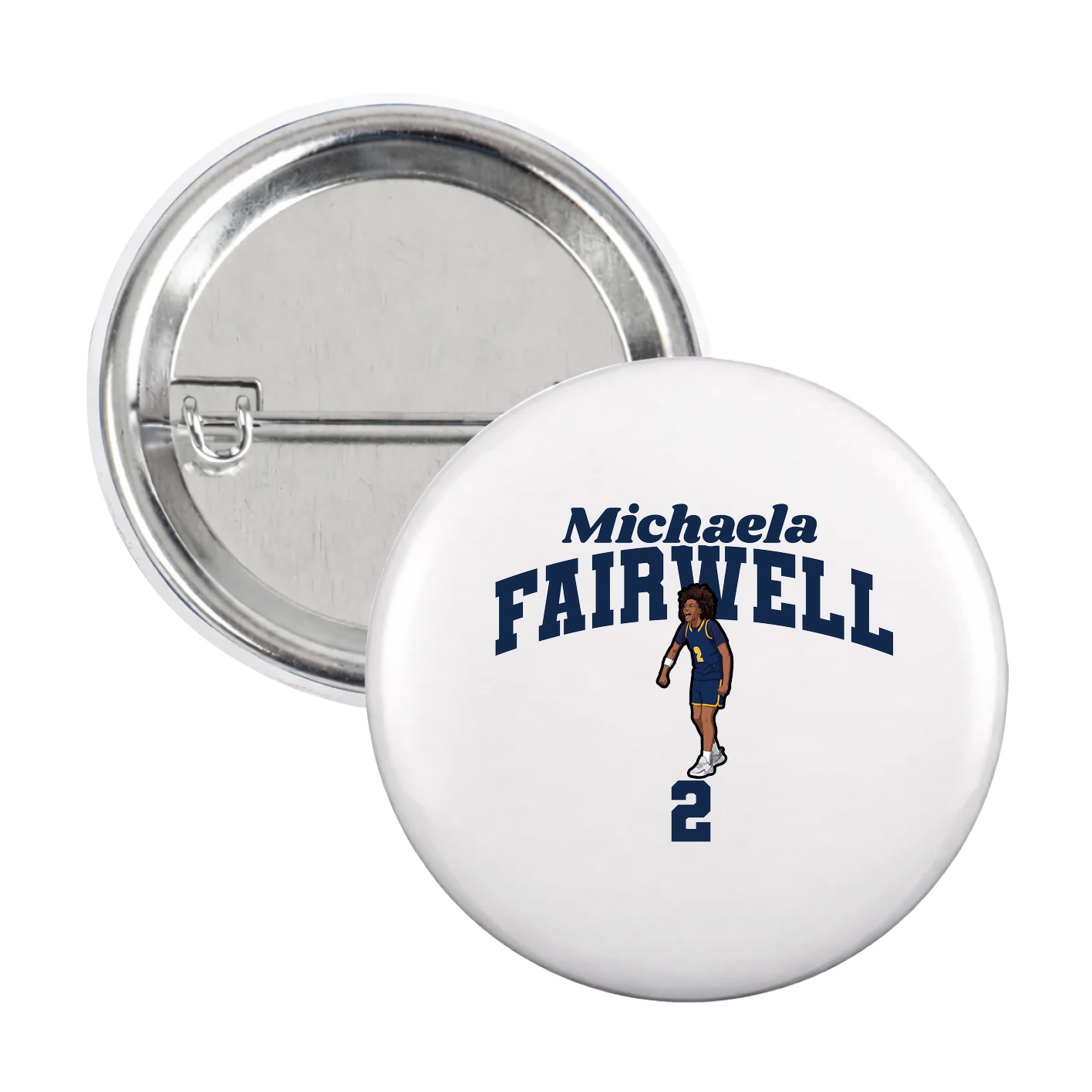 Game Day Button — Signature Arch in White