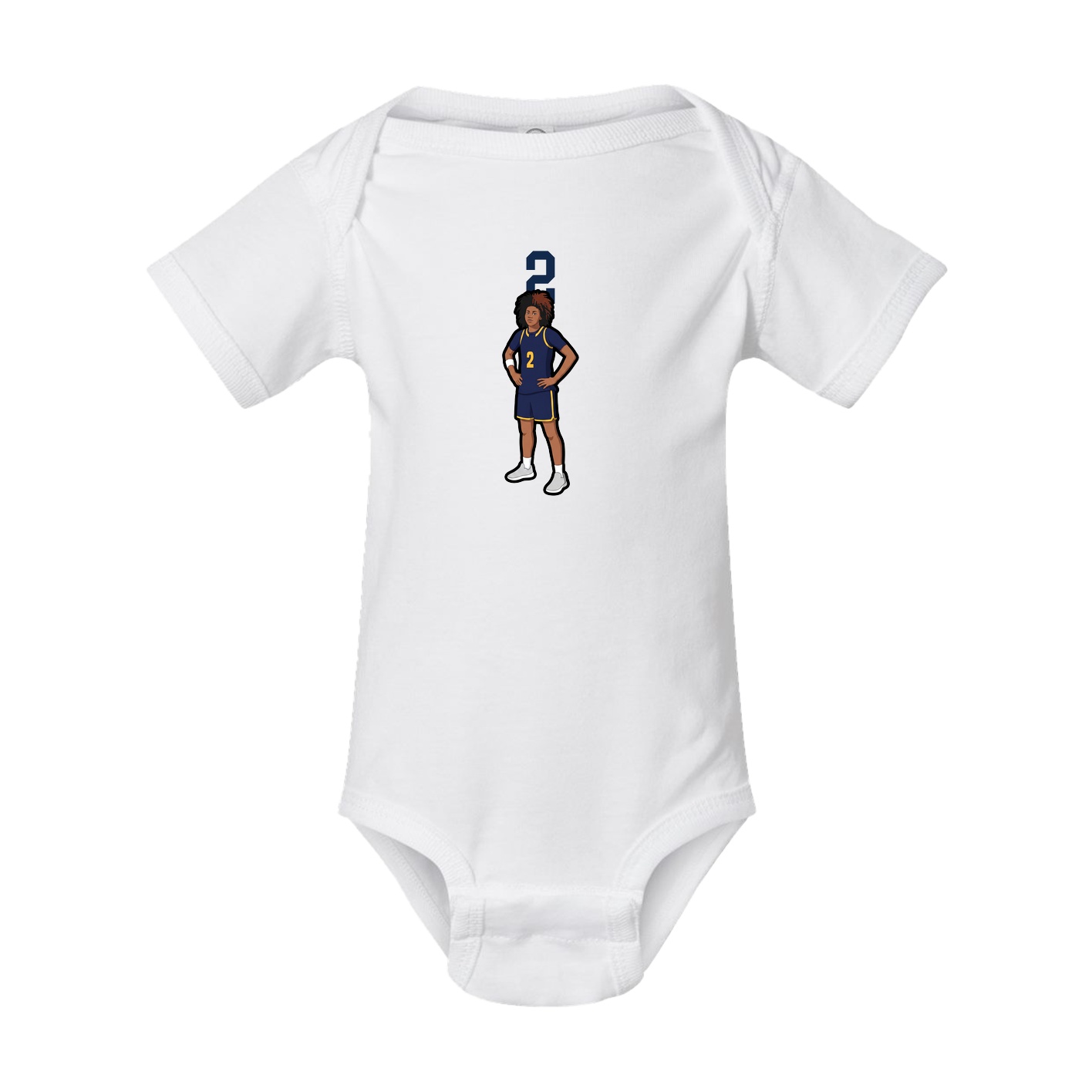Baby Onesie — Number Top in White