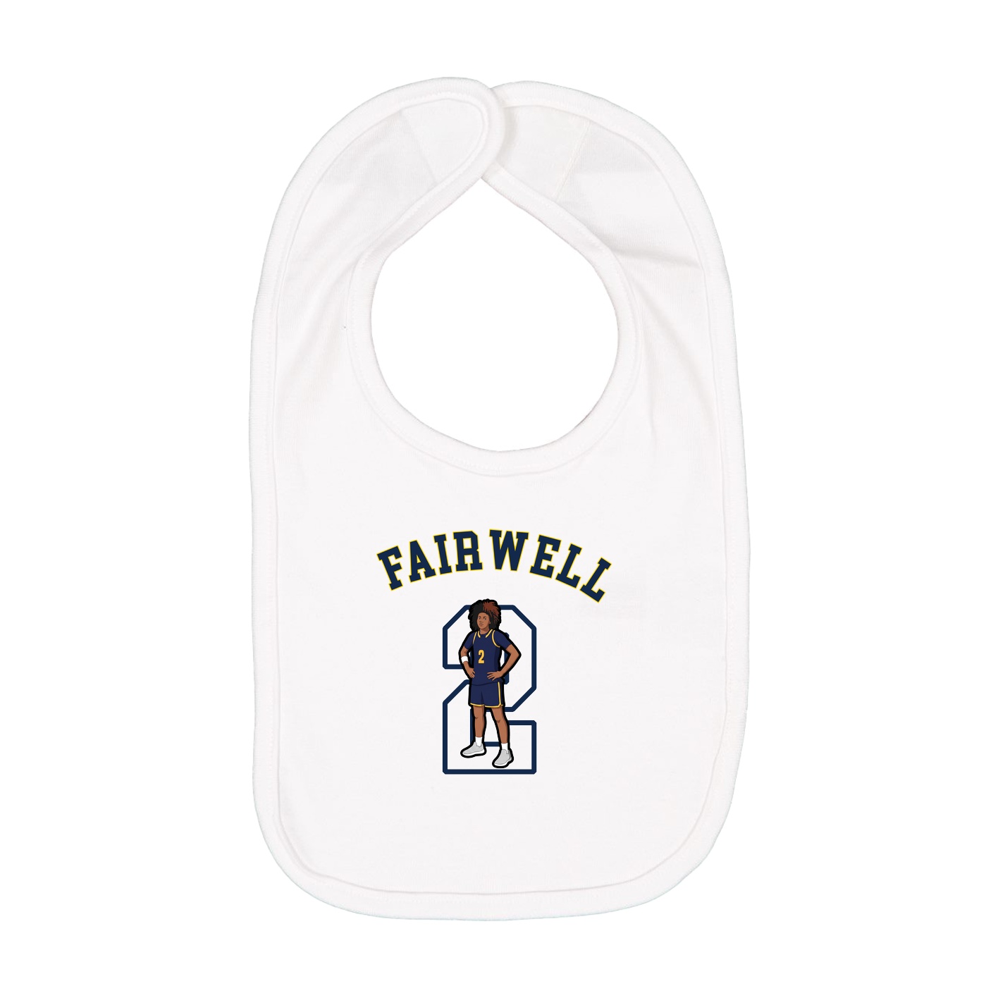 Infant Bib — Shirsey Arch in White