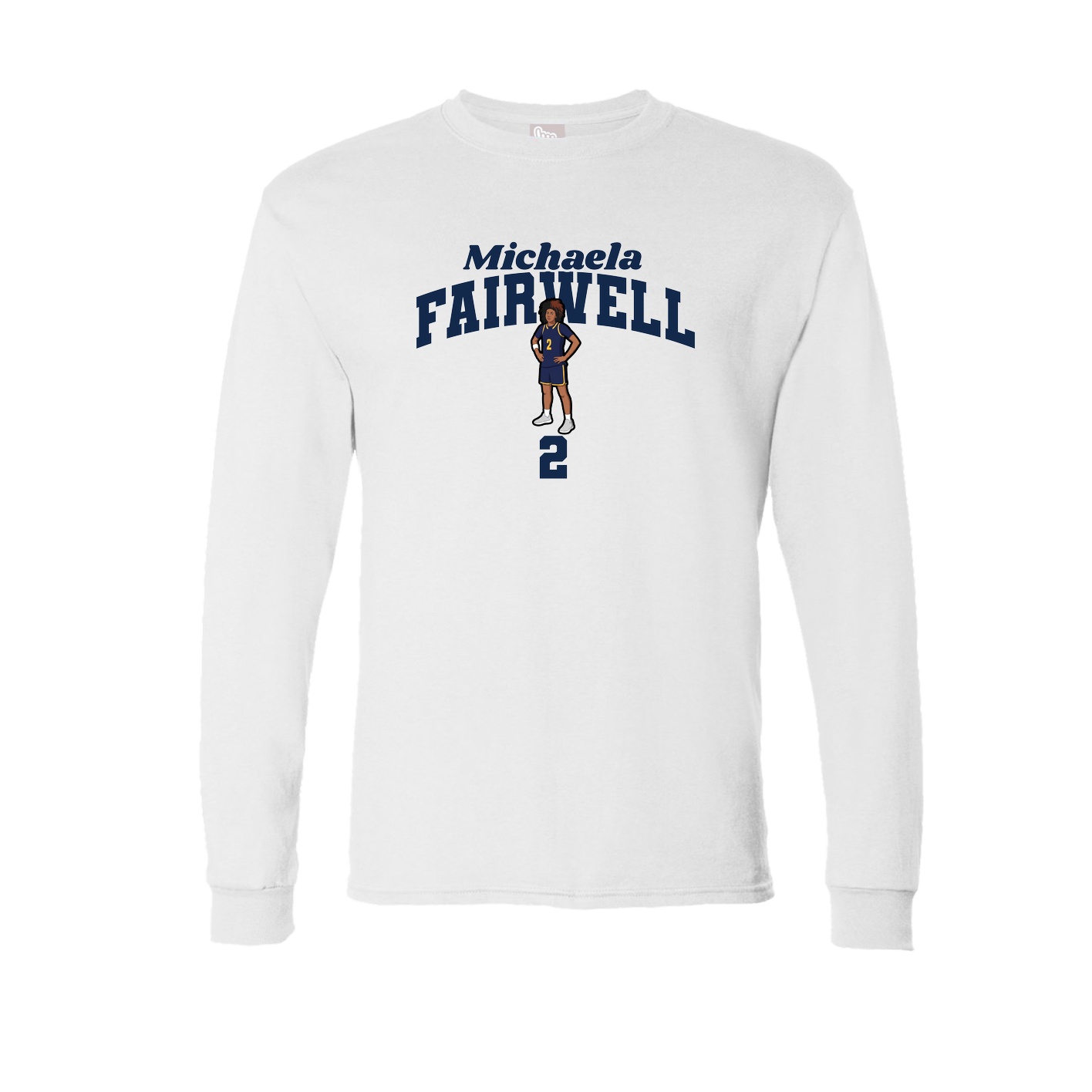 Long Sleeve Tee — Signature Arch in White