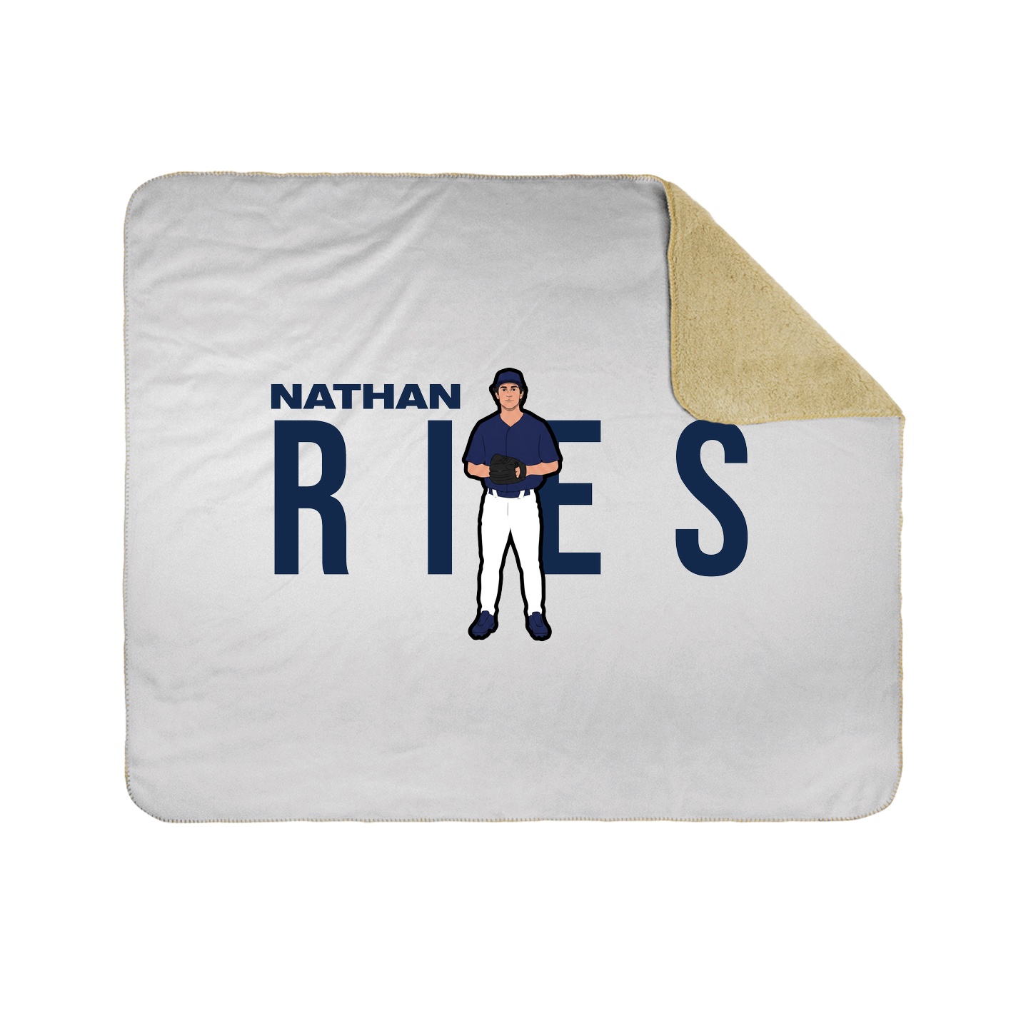 Throw Blanket — Player Name in White