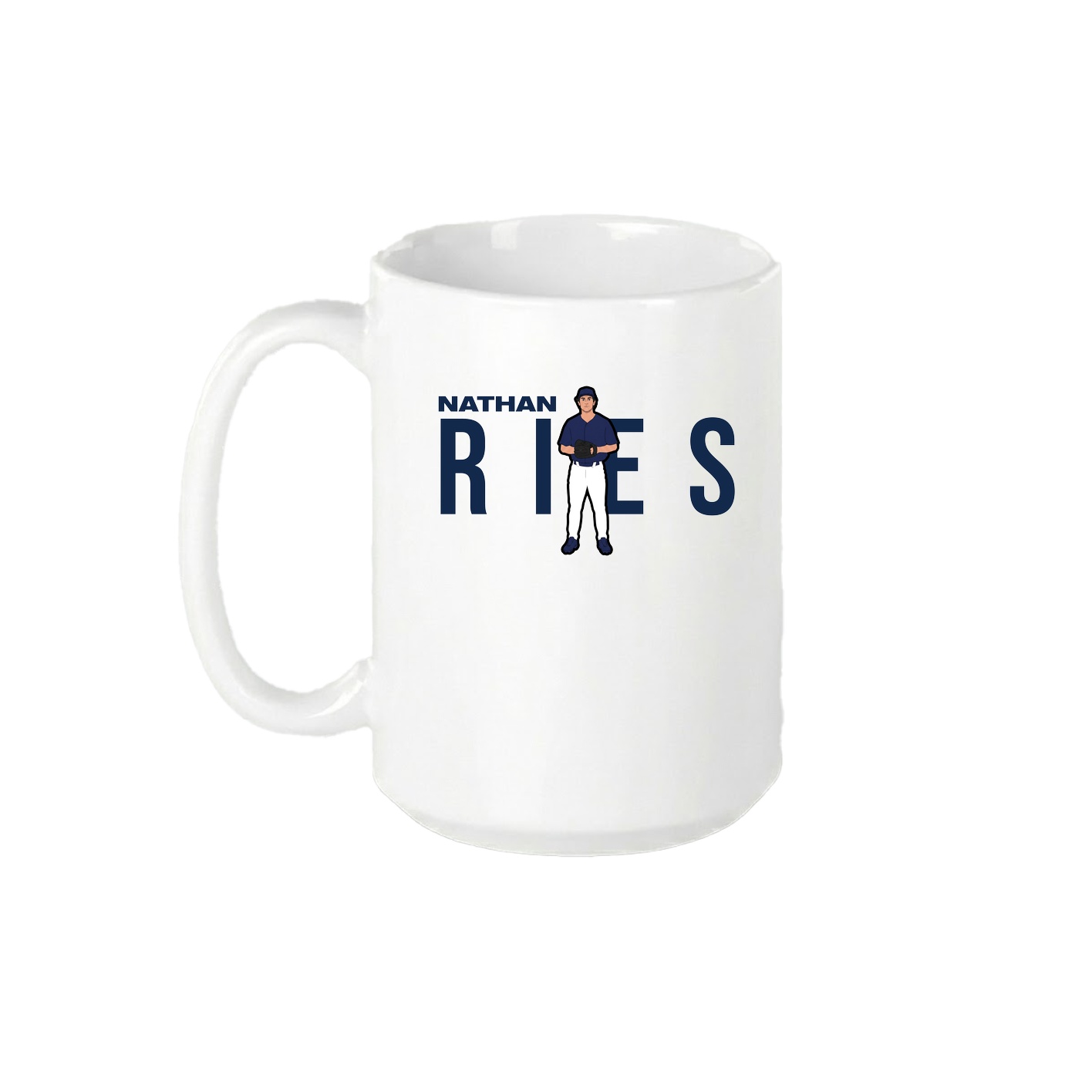 15oz Coffee Mug — Player Name in White