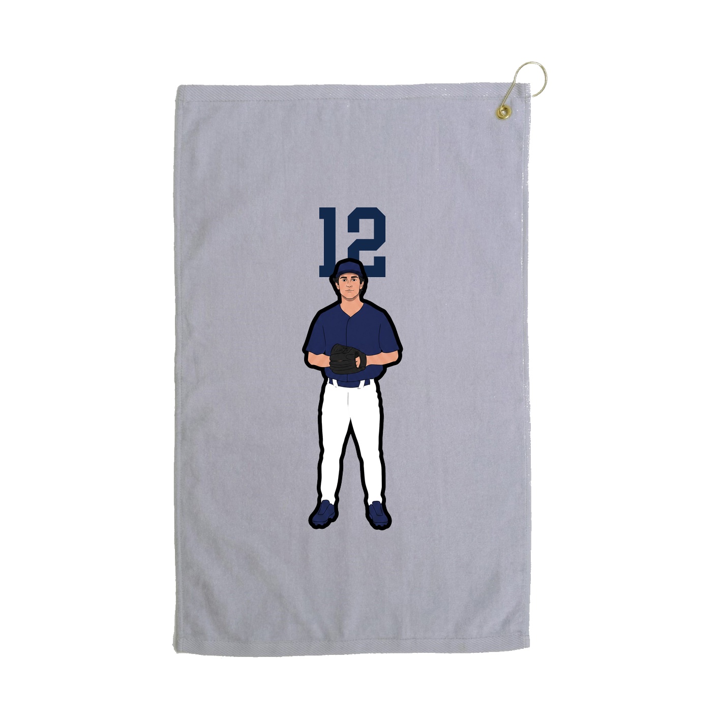 Golf Towel — Number Top in Grey
