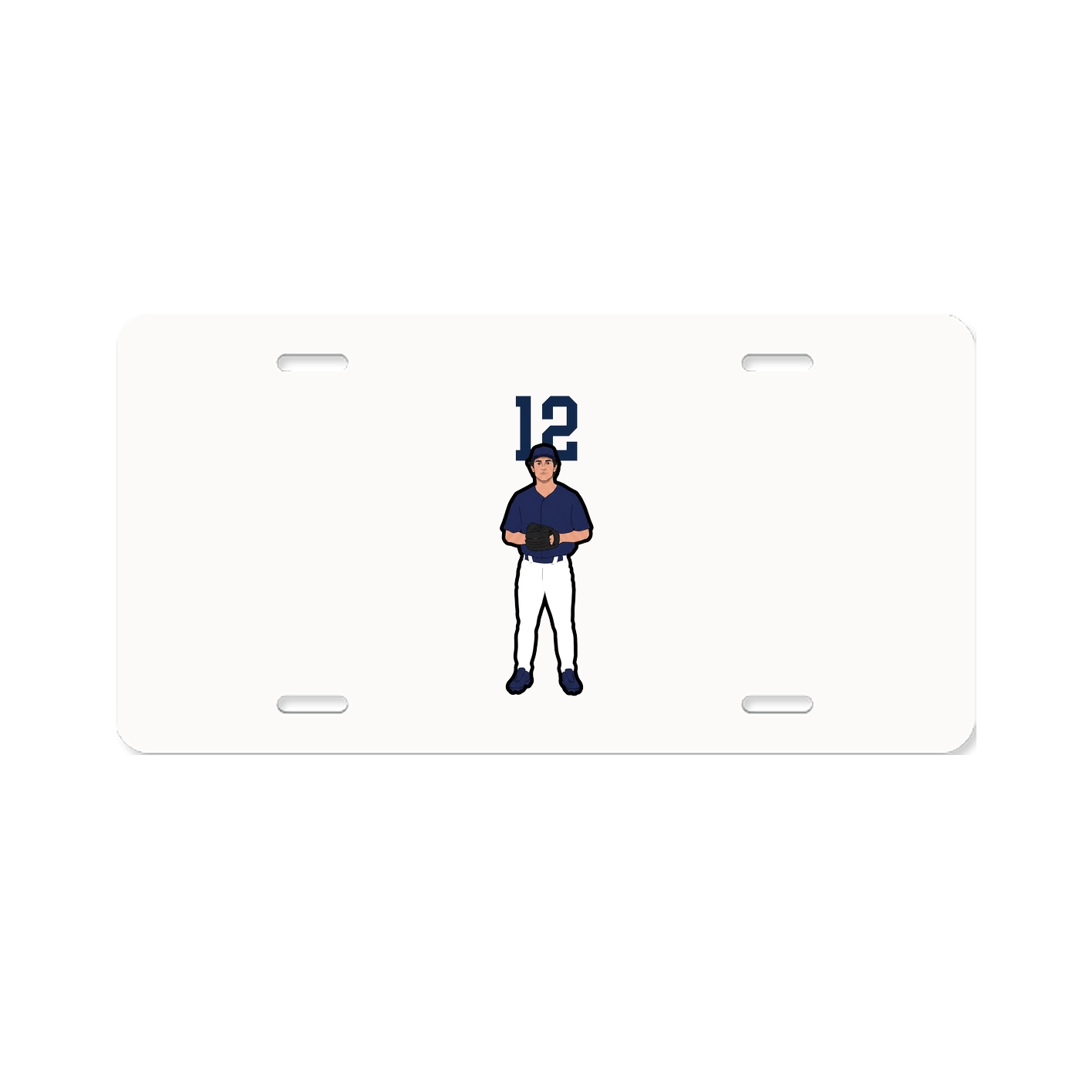 License Plate — Number Top in Classic