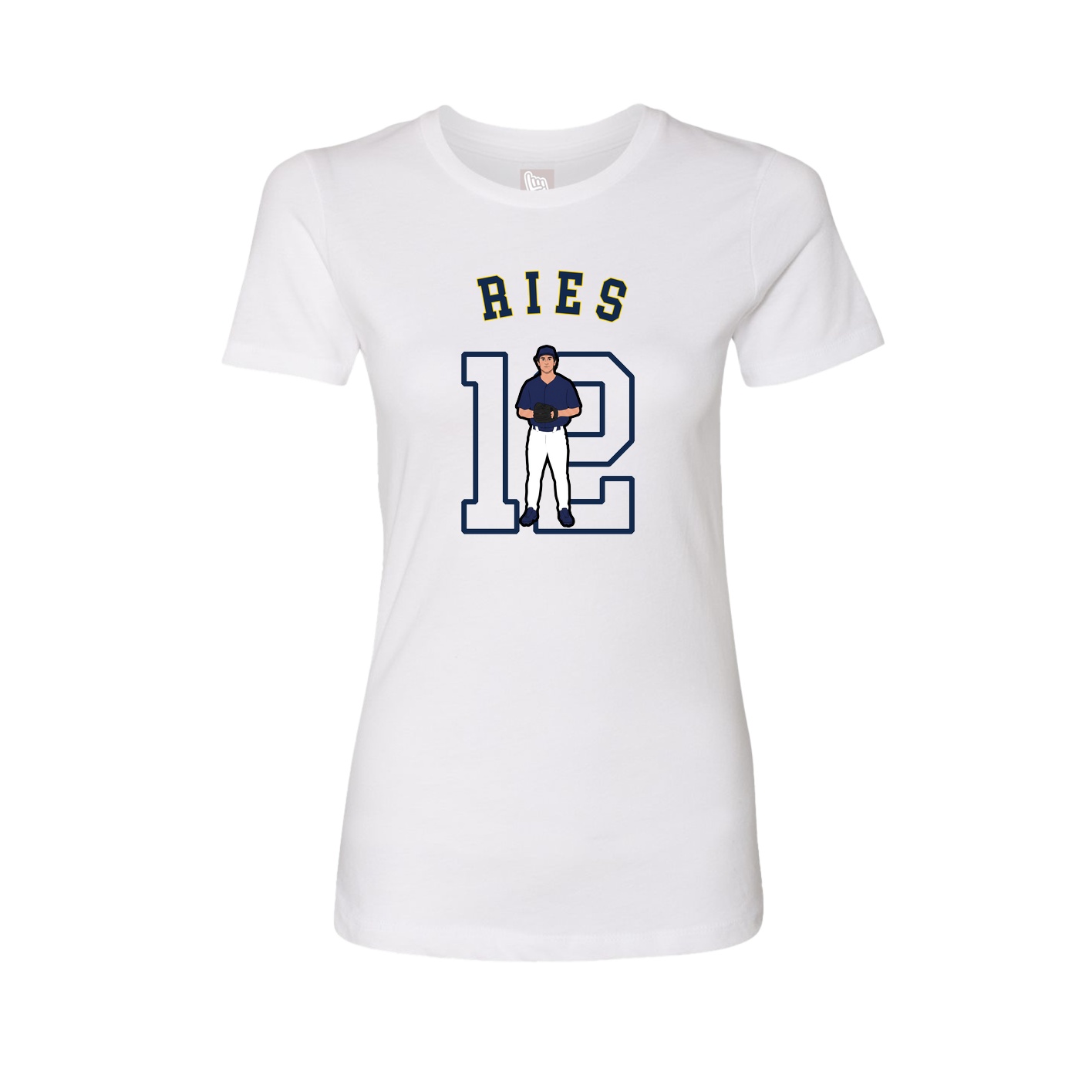 Fitted Women's Tee — Shirsey Arch in White