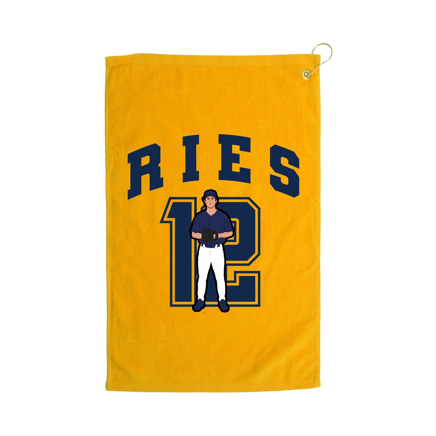 Golf Towel — Number in Gold
