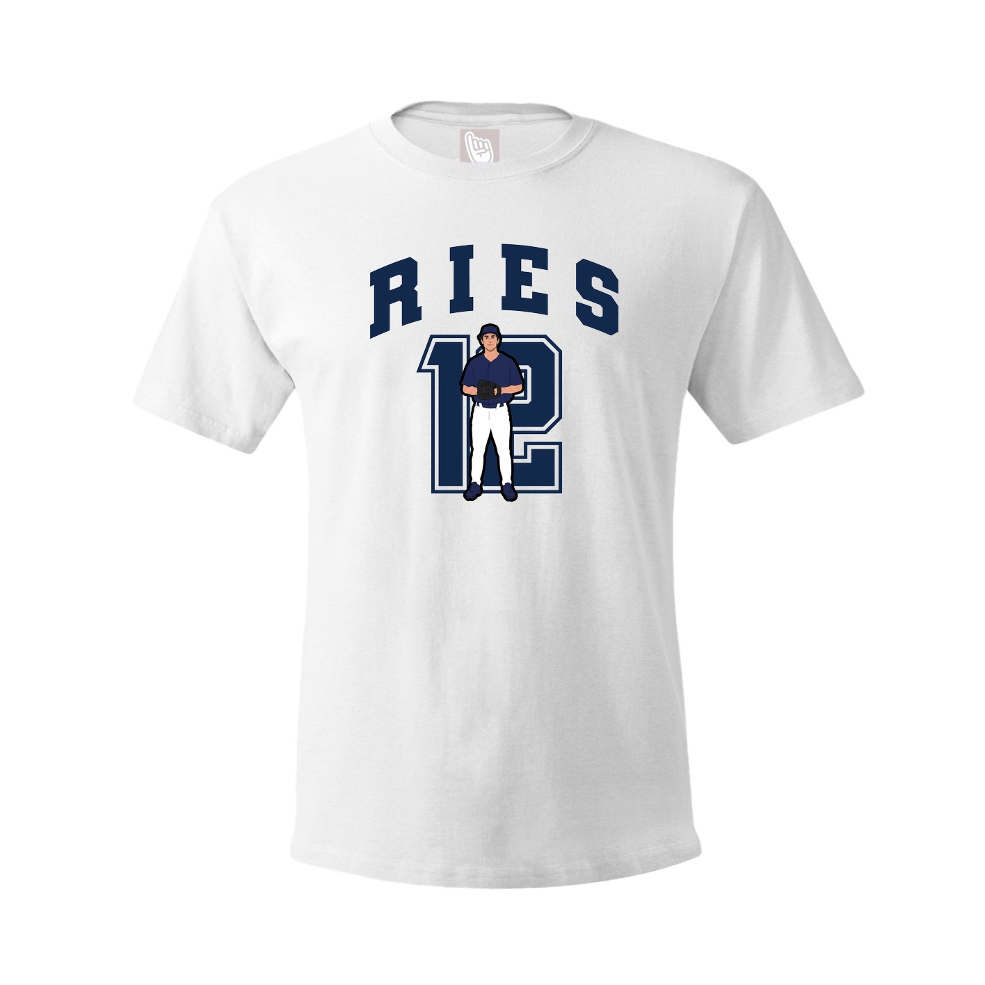 Youth Tee — Number in White