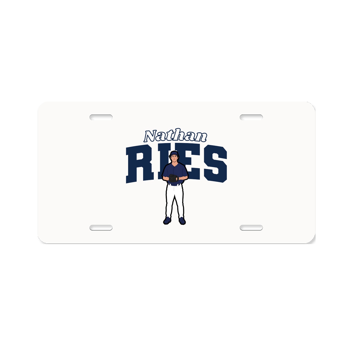 License Plate — Name Arch in Classic