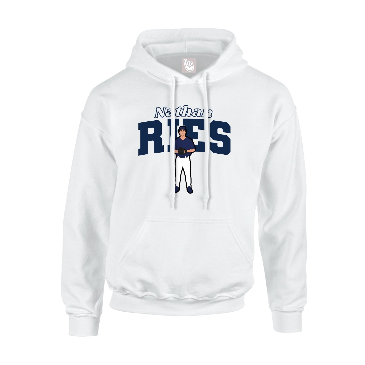 Hoodie — Name Arch in White