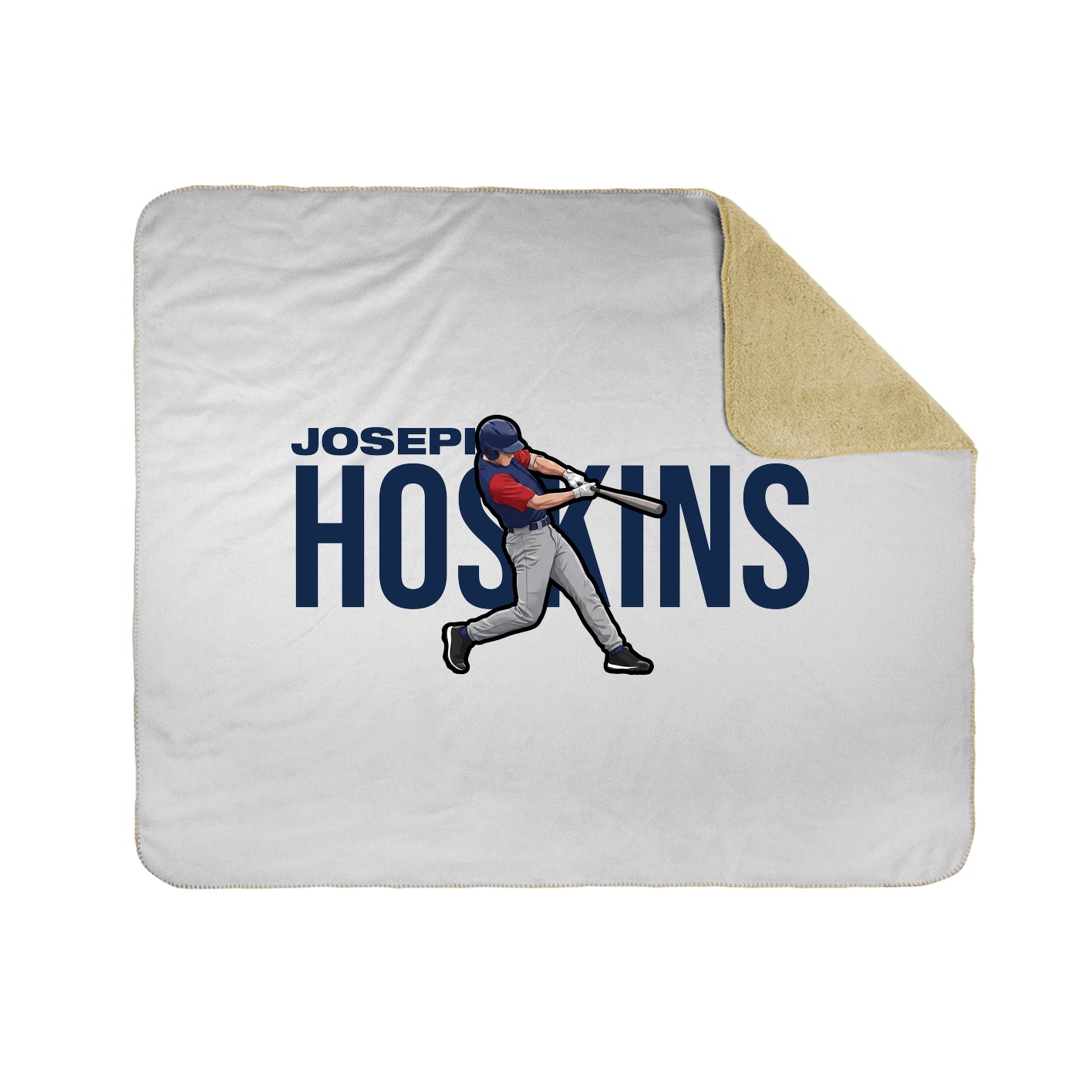Throw Blanket — Player Name in White