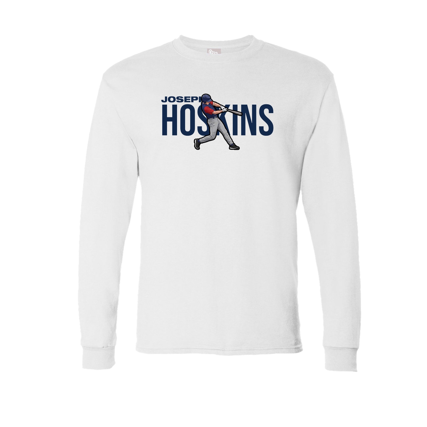 Long Sleeve Tee — Player Name in White