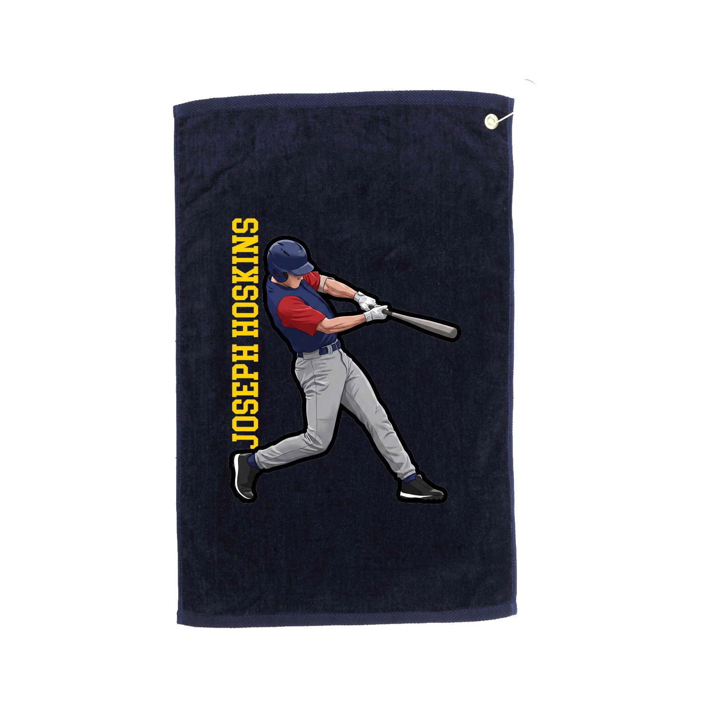 Golf Towel — Name Vertical in Navy