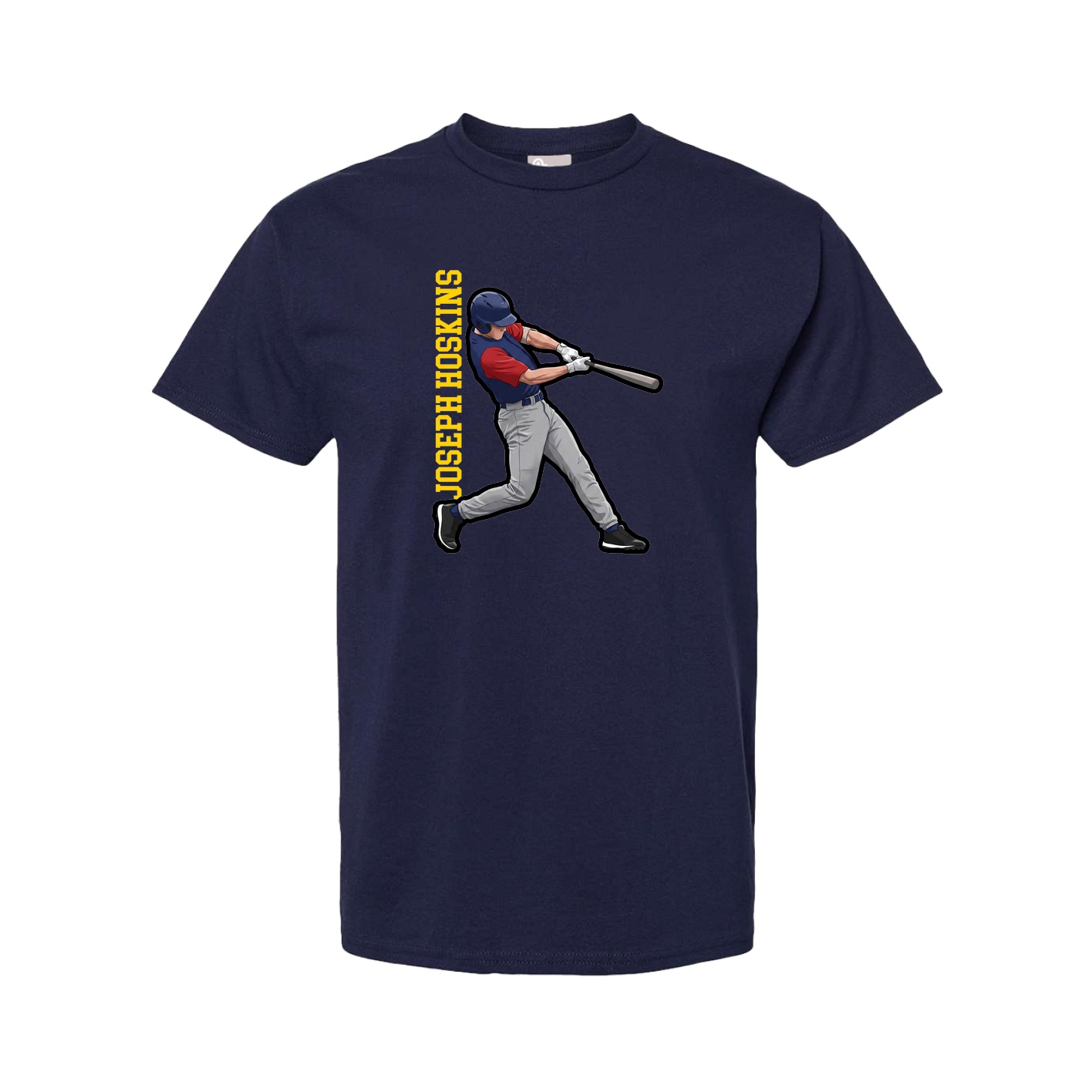 Tee — Name Vertical in Navy