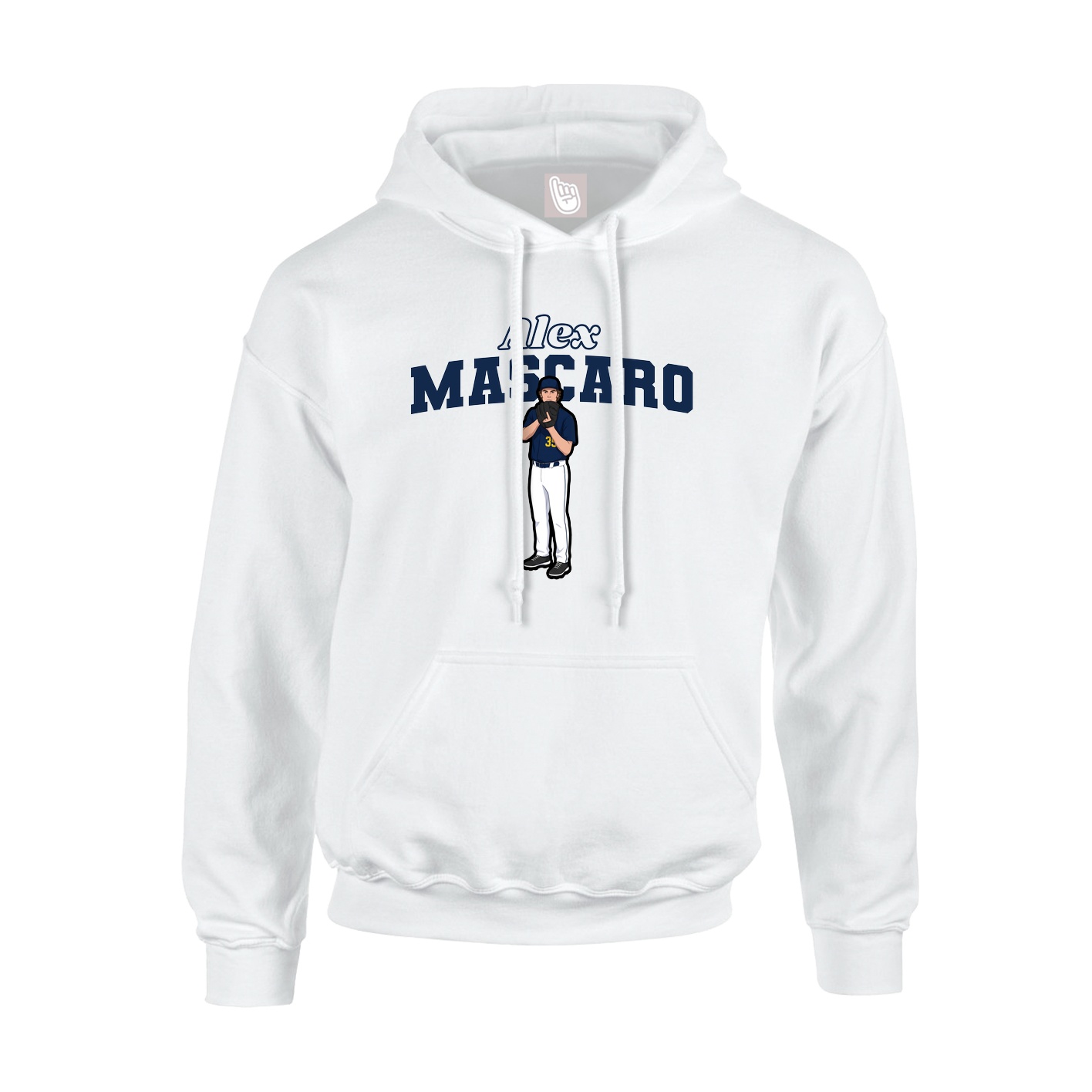 Hoodie — Name Arch in White