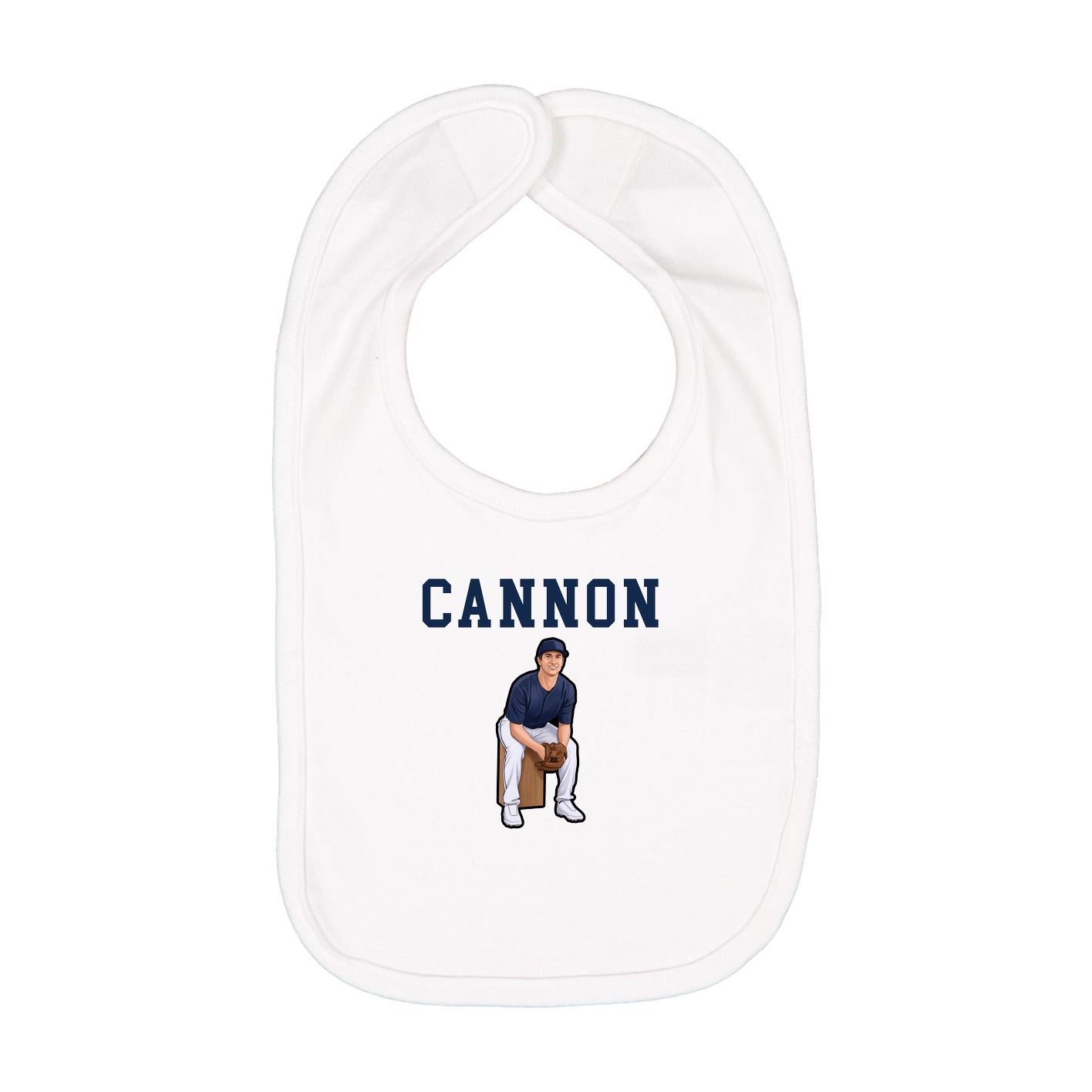 Infant Bib — Shirsey in White