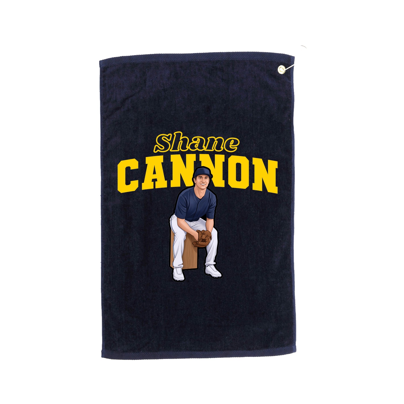 Golf Towel — Name Arch in Navy