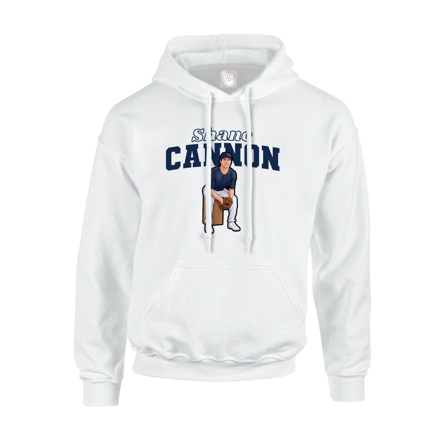 Hoodie — Name Arch in White