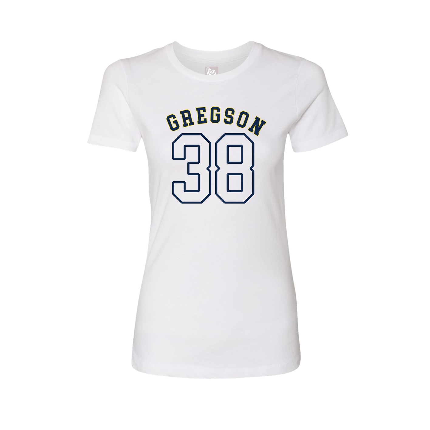 Fitted Women's Tee — Shirsey Arch in White