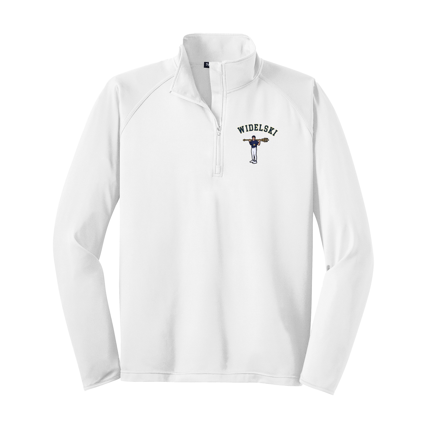 Q-Zip Pullover — Shirsey Arch in White