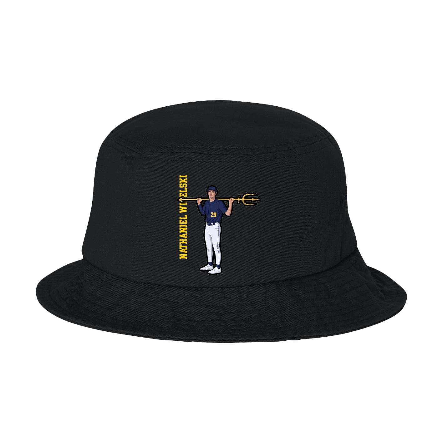 Bucket Cap — Name Vertical in Black