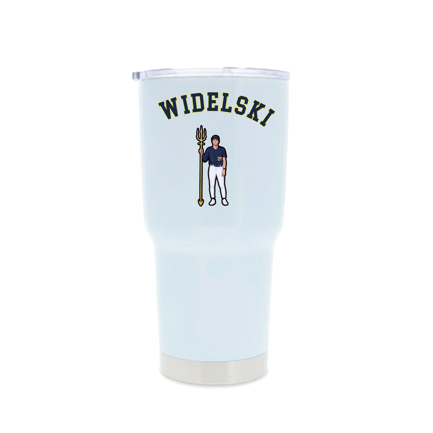 30oz Stainless Steel Tumbler — Shirsey Arch in White