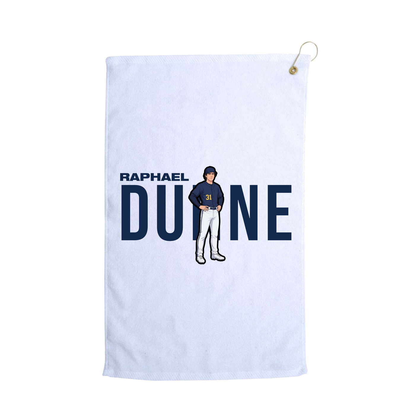 Golf Towel — Player Name in White