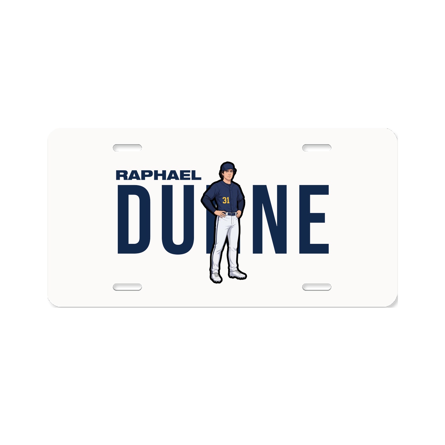 License Plate — Player Name in Classic