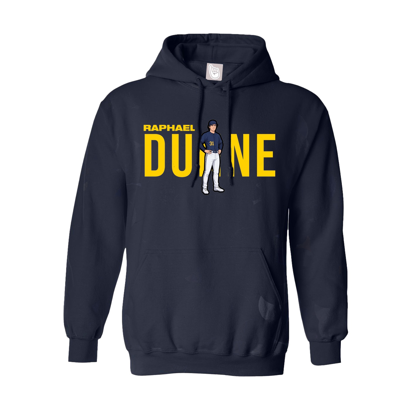 Hoodie — Player Name in Navy