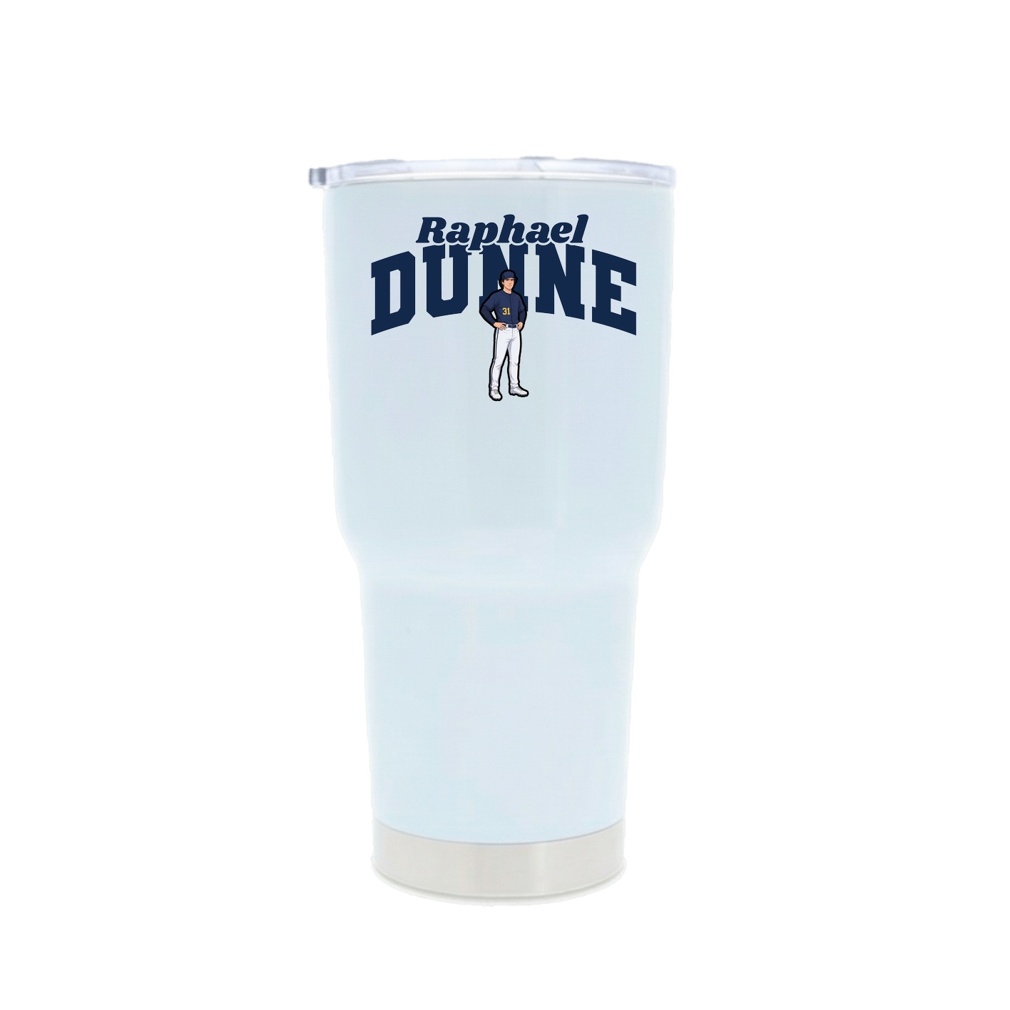 30oz Stainless Steel Tumbler — Signature Arch in White