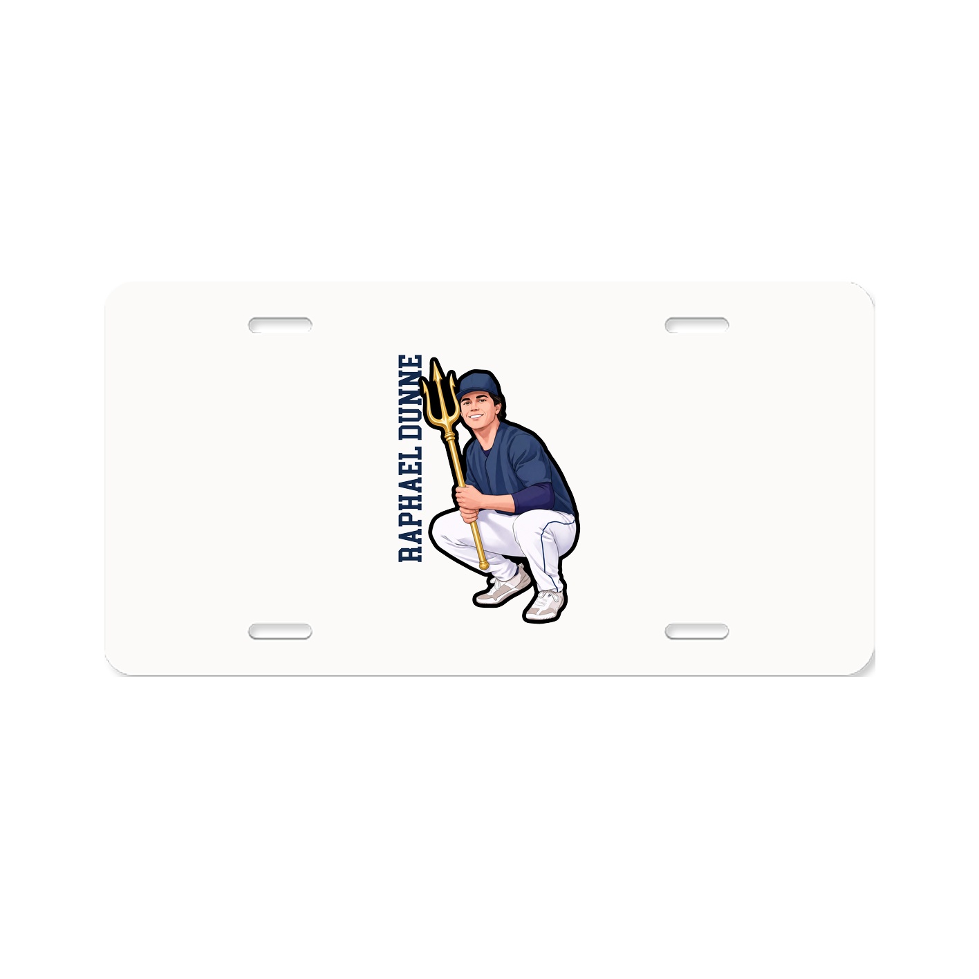 License Plate — Name Vertical in Classic