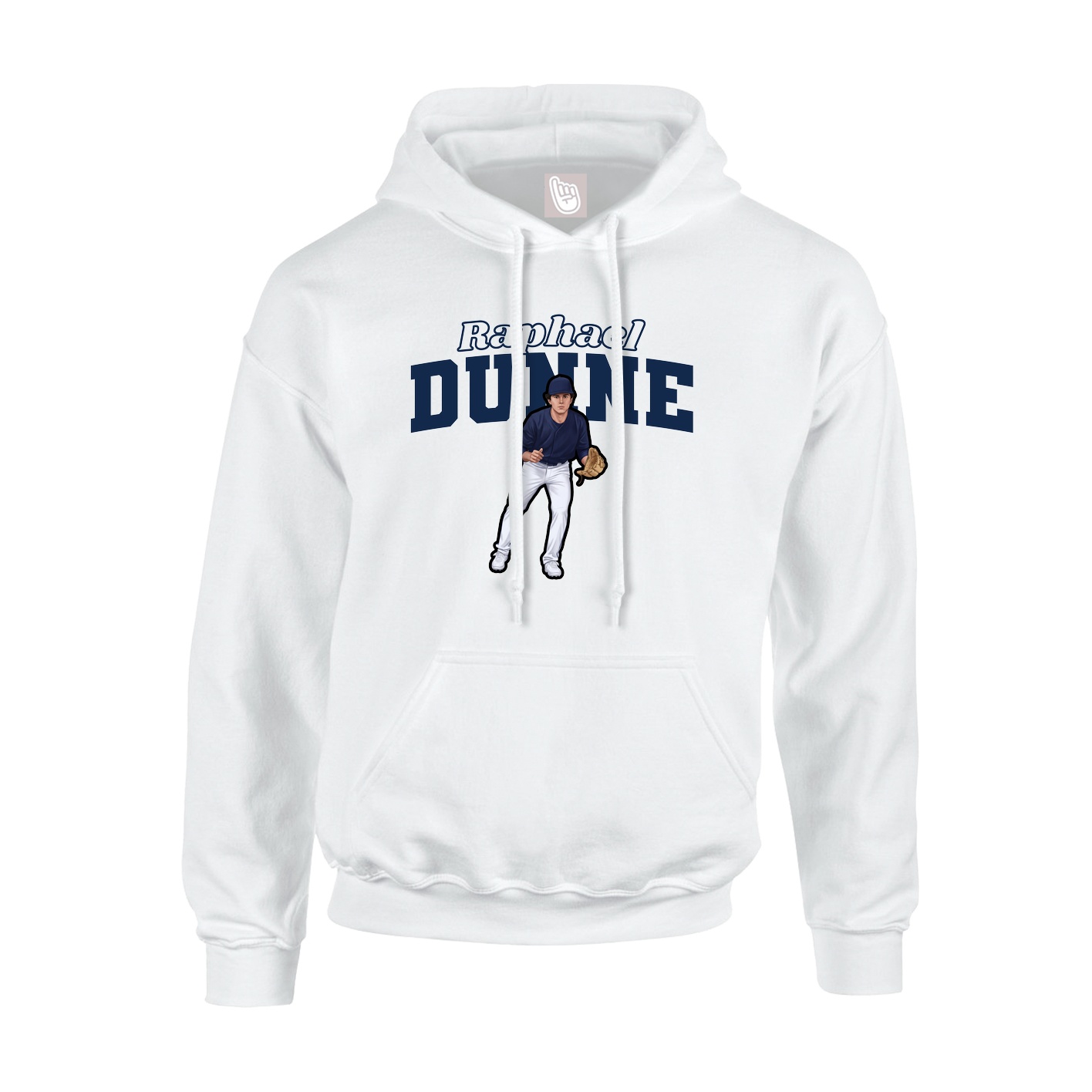 Hoodie — Name Arch in White