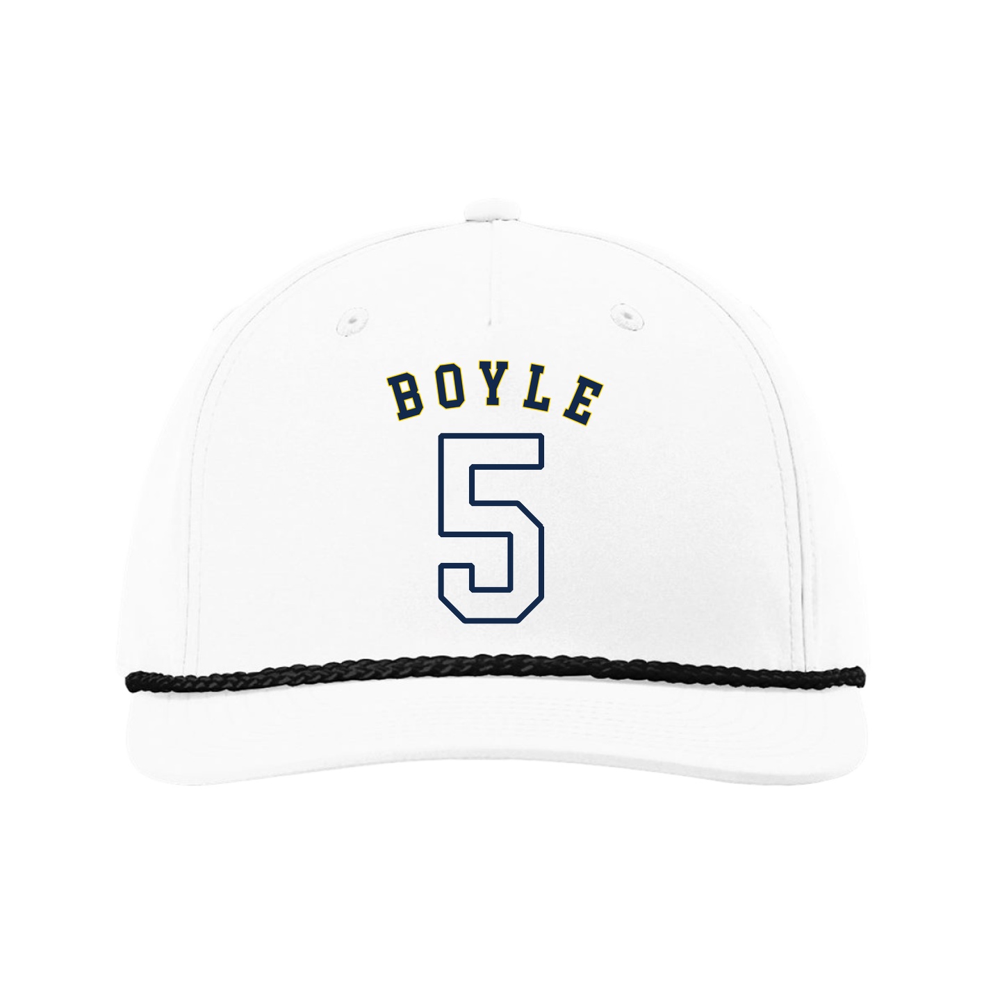 Five-Panel Classic Rope Cap — Shirsey Arch in White
