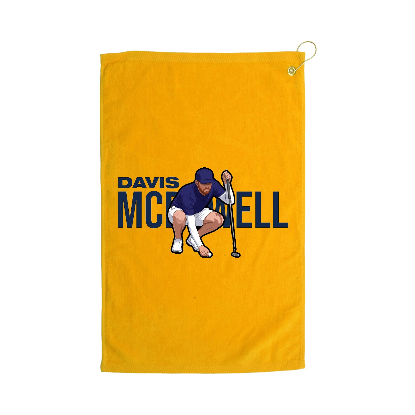 Golf Towel — Player Name in Gold