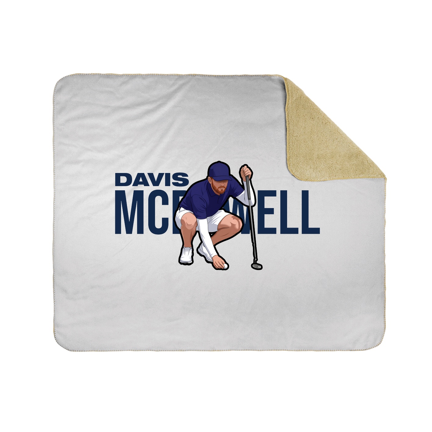 Throw Blanket — Player Name in White