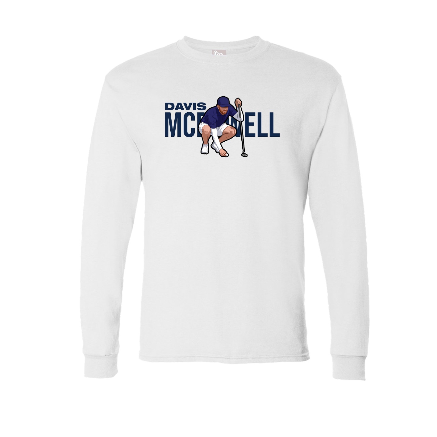 Long Sleeve Tee — Player Name in White