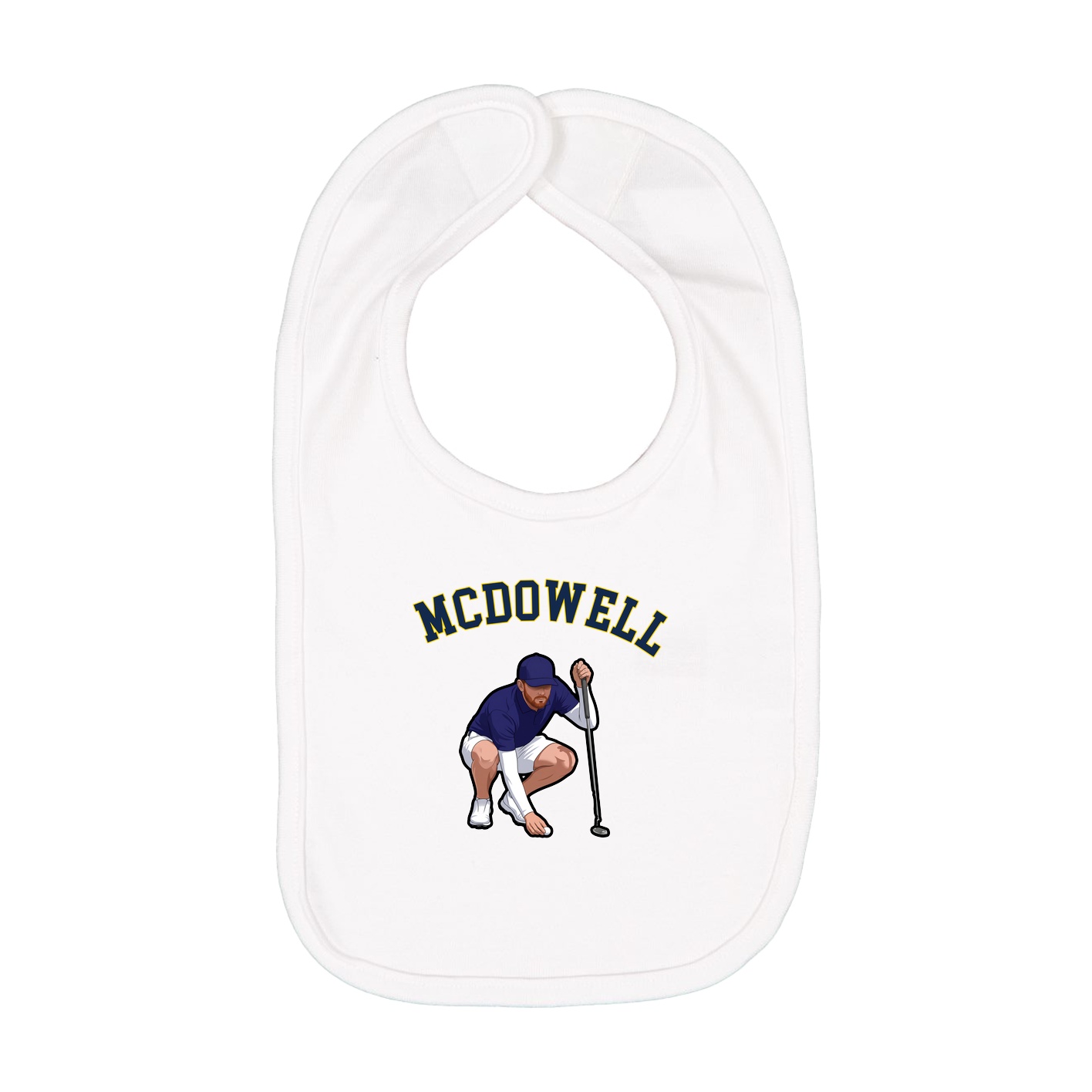 Infant Bib — Shirsey Arch in White