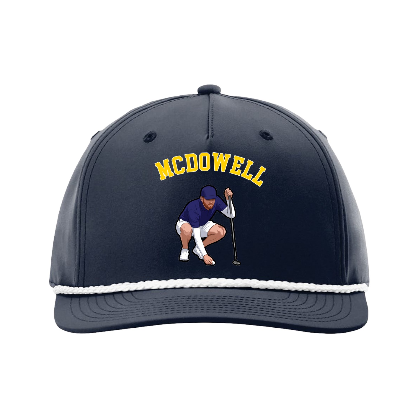 Five-Panel Classic Rope Cap — Shirsey Arch in Navy