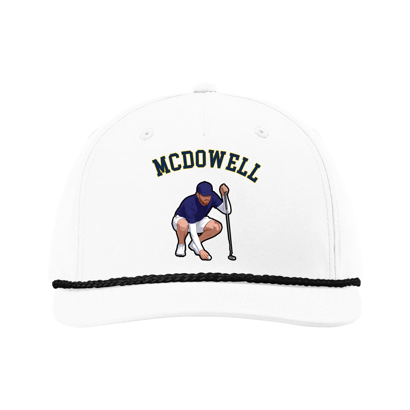 Five-Panel Classic Rope Cap — Shirsey Arch in White
