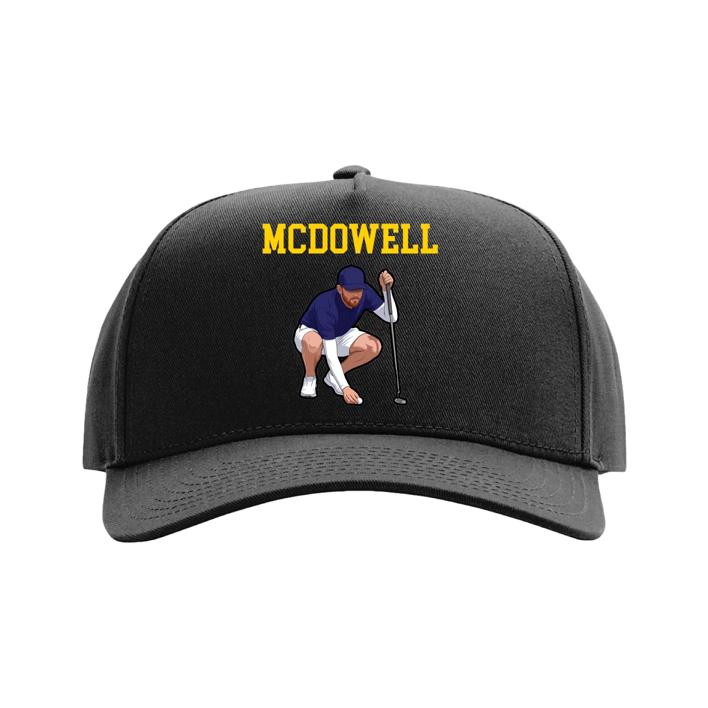 Full Fabric Five-Panel Champ Cap — Shirsey in Black