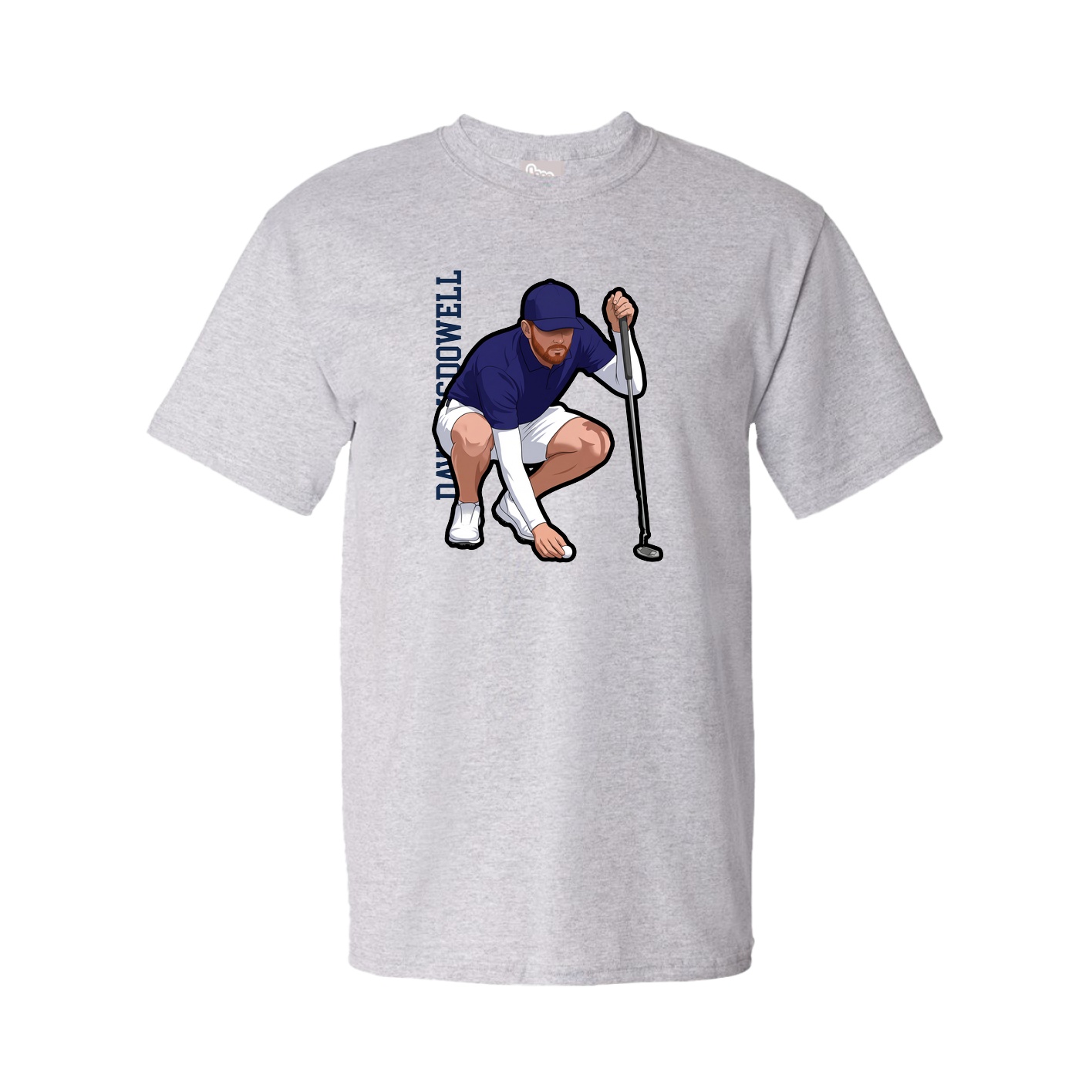 Tee — Name Vertical in Grey