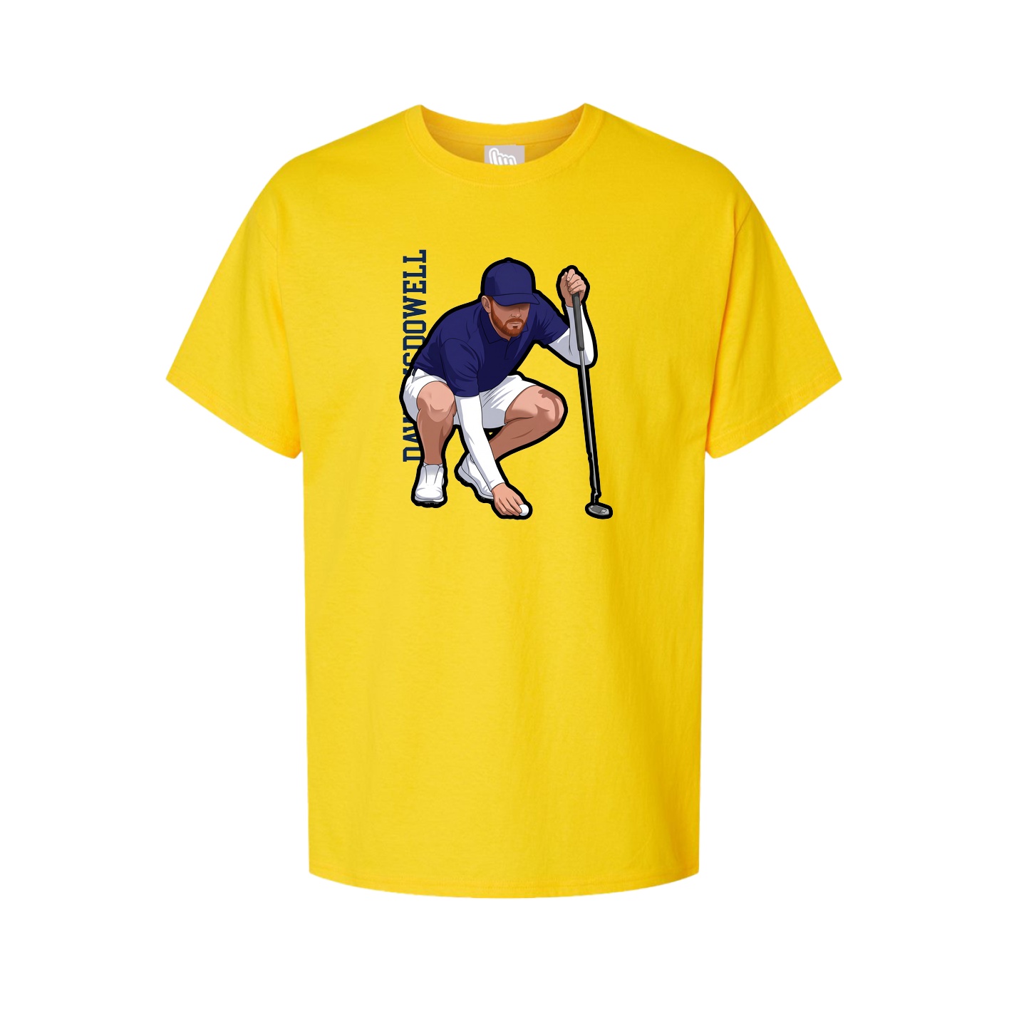 Youth Tee — Name Vertical in Gold