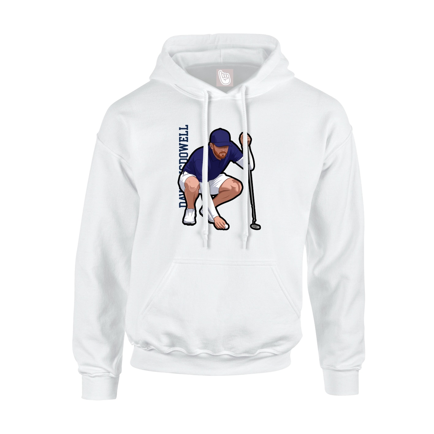 Hoodie — Name Vertical in White