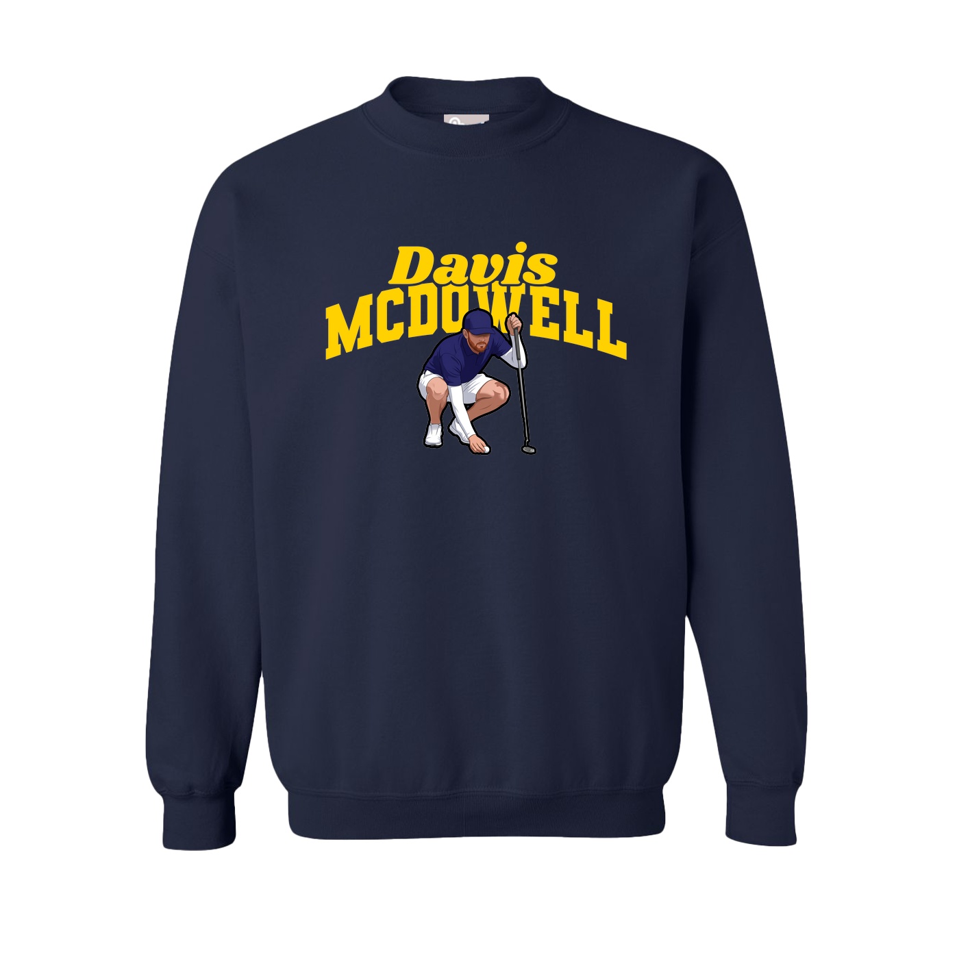 Fleece Crew — Signature Arch in Navy
