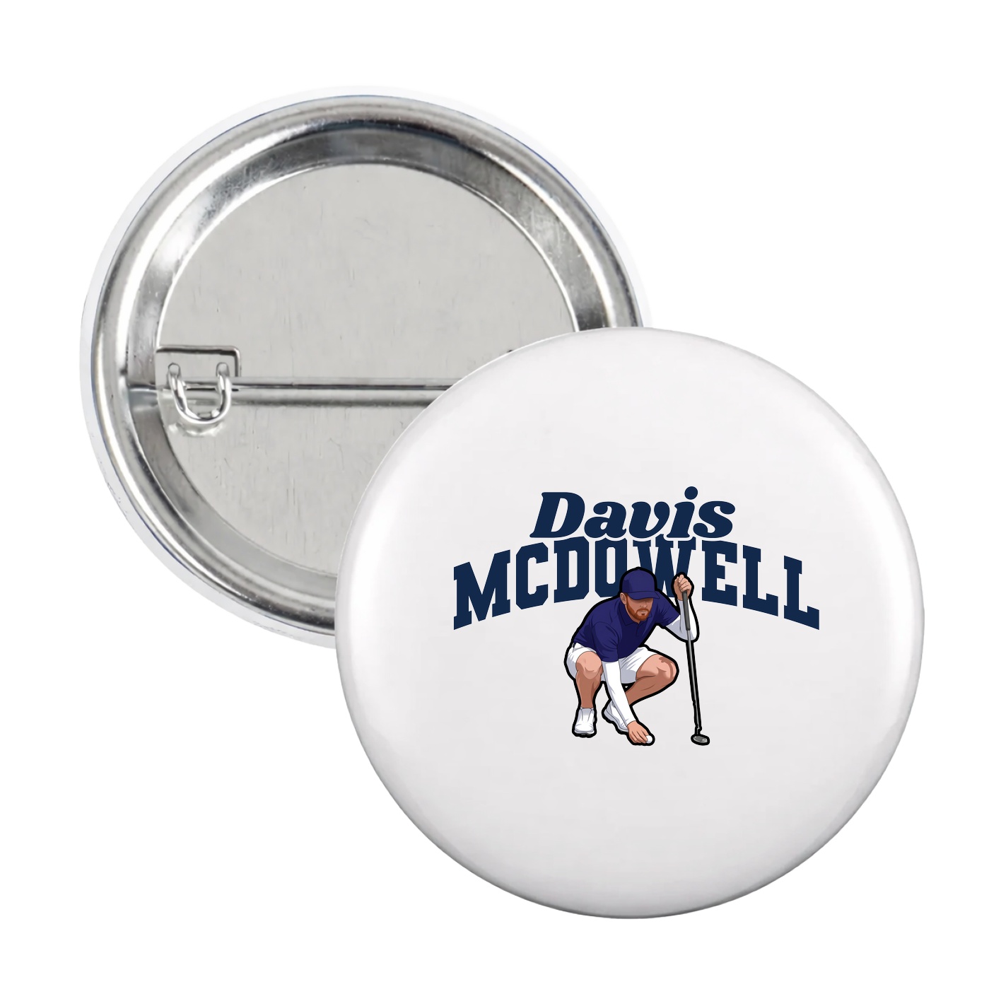 Game Day Button — Signature Arch in White