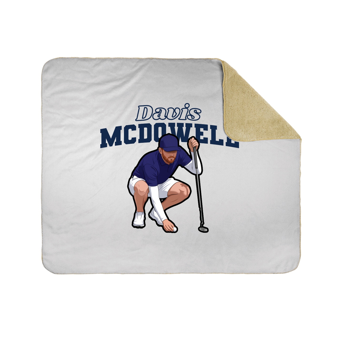 Throw Blanket — Name Arch in White