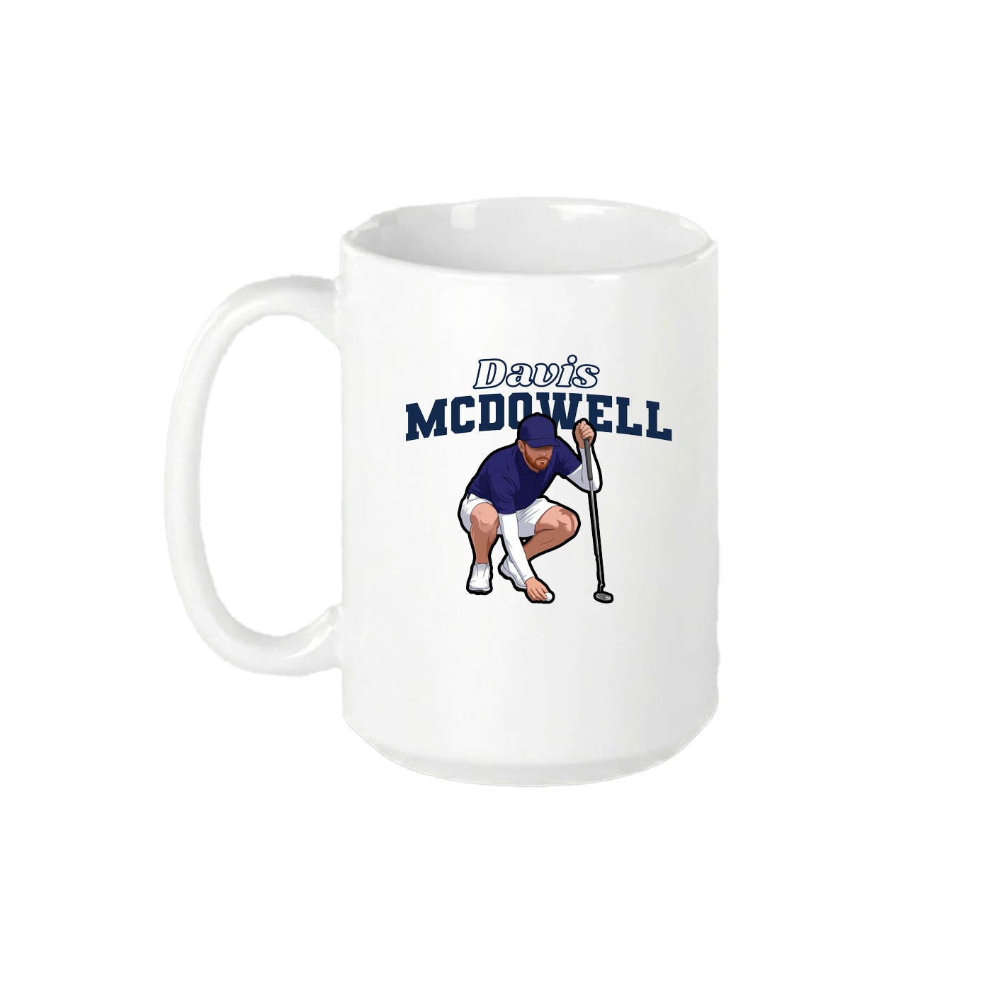 15oz Coffee Mug — Name Arch in White