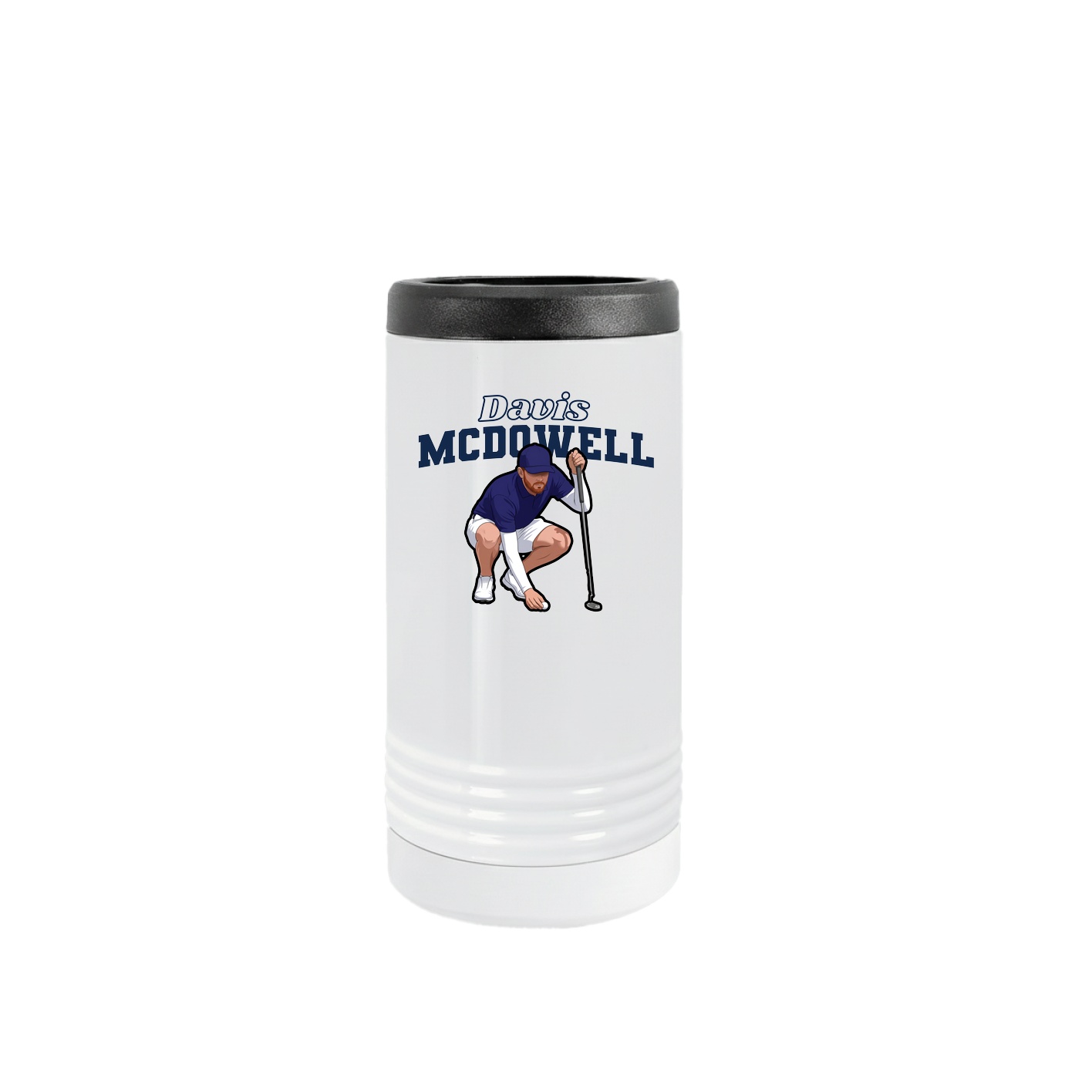Slim Beverage Holder — Name Arch in White