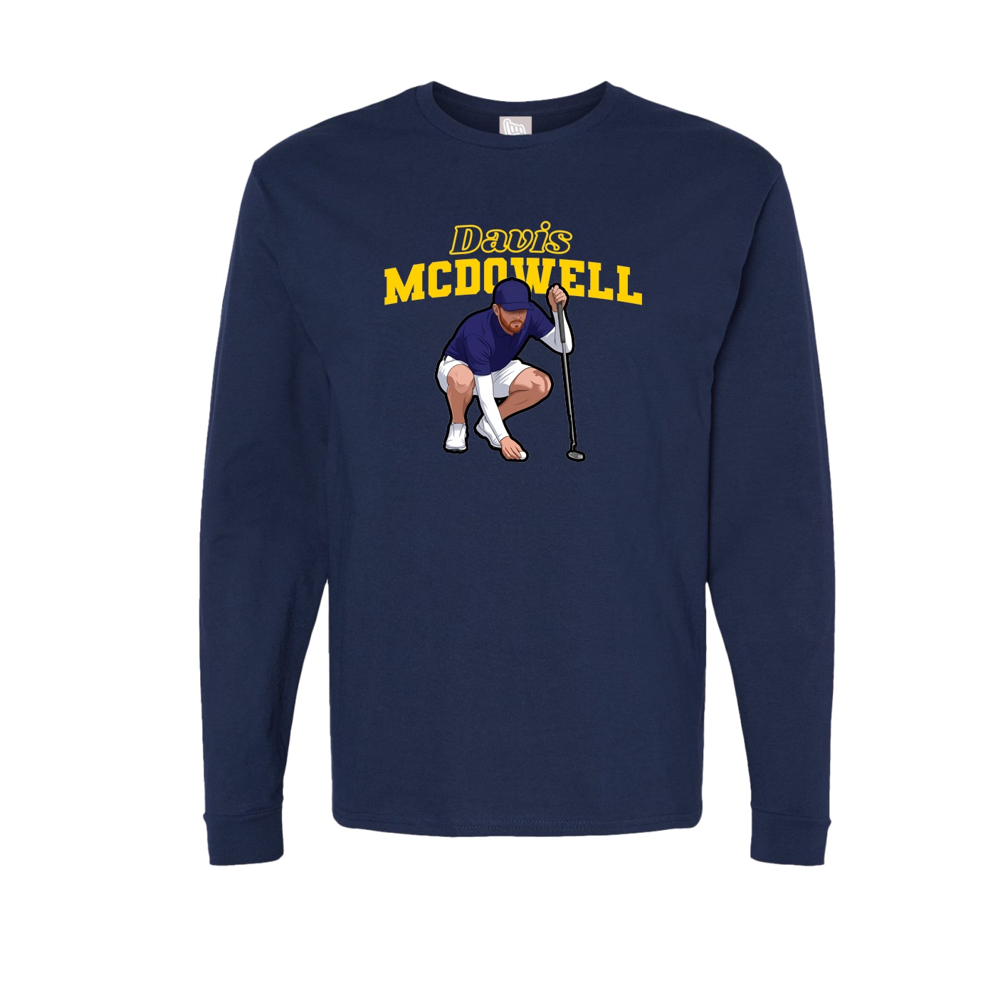 Long Sleeve Tee — Name Arch in Navy